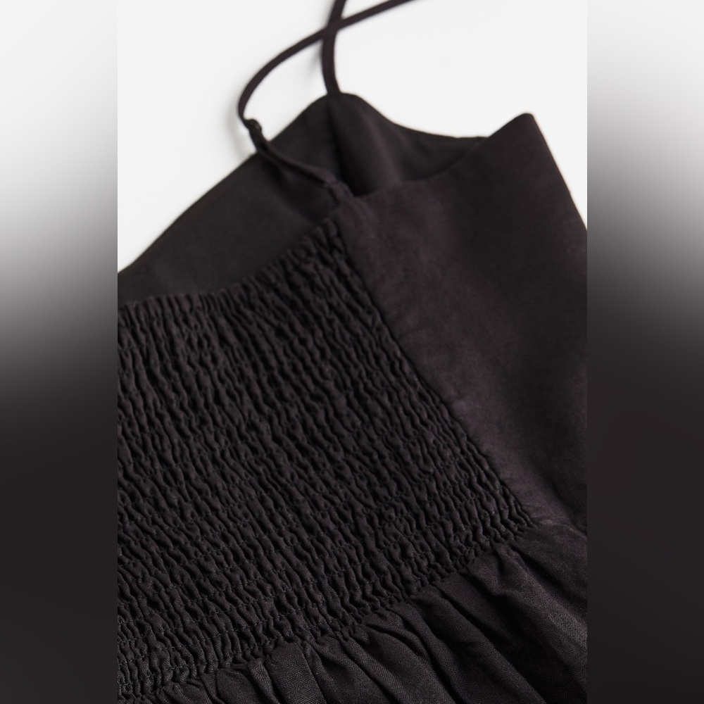 H&M Black Midi Spaghetti-Strap Dress - Picture 2 of 12